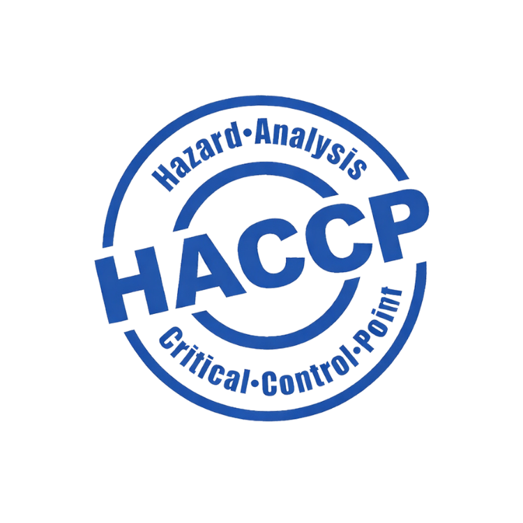 HACCP logo with blue text on a white background